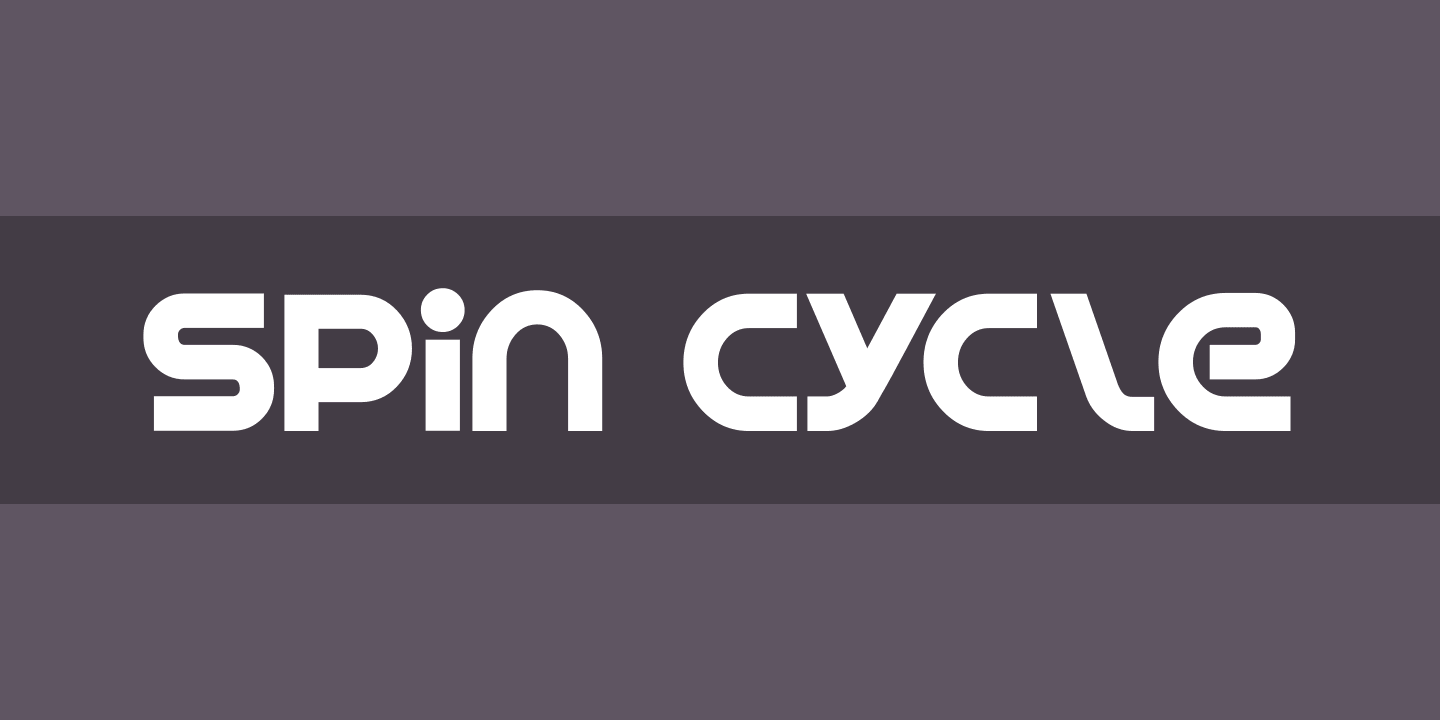 Spin Cycle 3D Regular Font preview